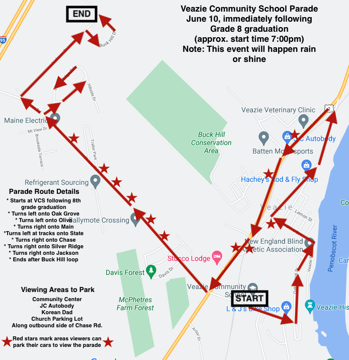 June 10 Parade Route Map